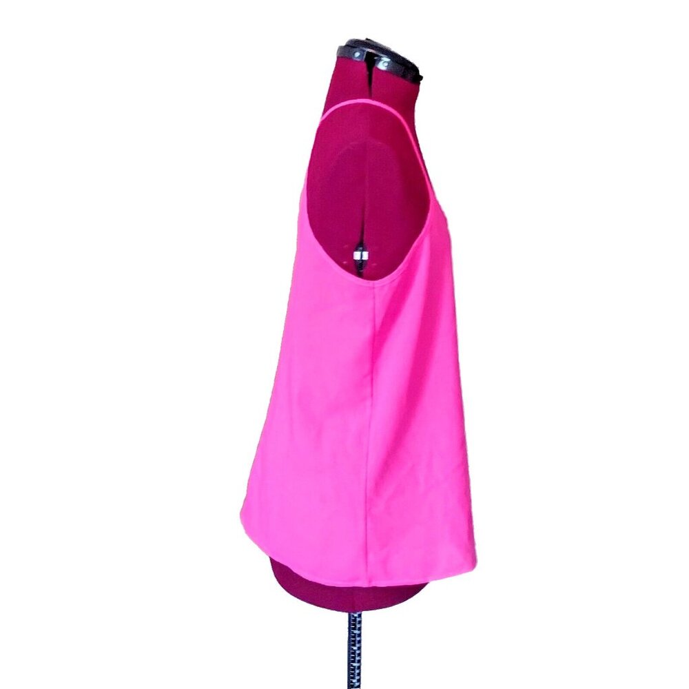 Paper Crane Women’s Cami Tank Top Medium Pink Racerback Keyhole Back - Picture 2 of 7